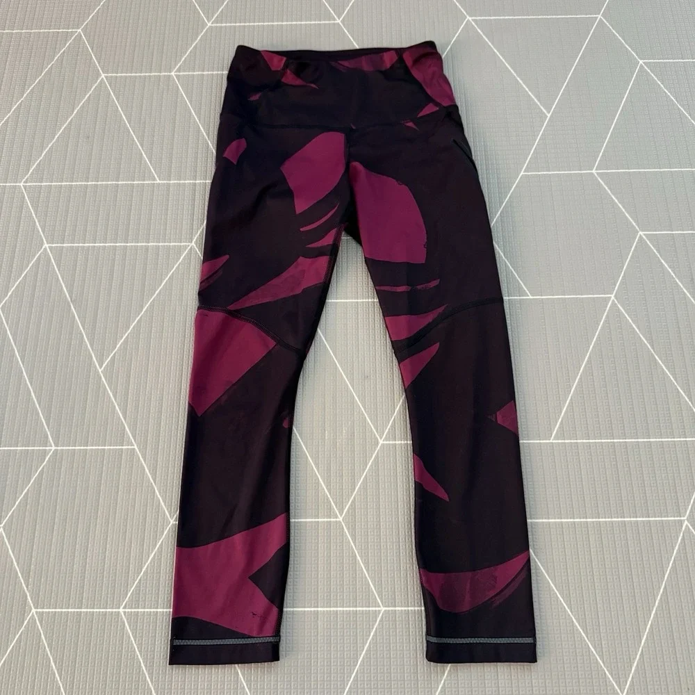 Lululemon All Sport Crop Back Spin Stroke Size 2 Dashing Purple 23